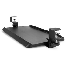 Kantek Clamp On Onder Bureau Ergonomische Computer Toetsenbord Tray, Aanpasbare Tray, 20" X 11.5", Zwart
