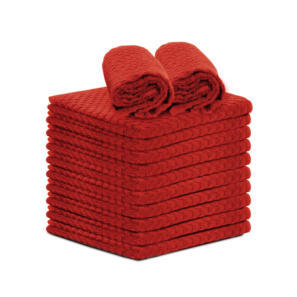 Lot de 12 torchons de cuisine en coton    ponge TALVANIA doux