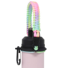 Et MissionX Paracord-h?ndtag kompatibelt med Yeti Rambler 36 oz 26 oz 18 oz 12 oz 46 oz vandflasker Holdbar b?rerem - Holder (farverig)
