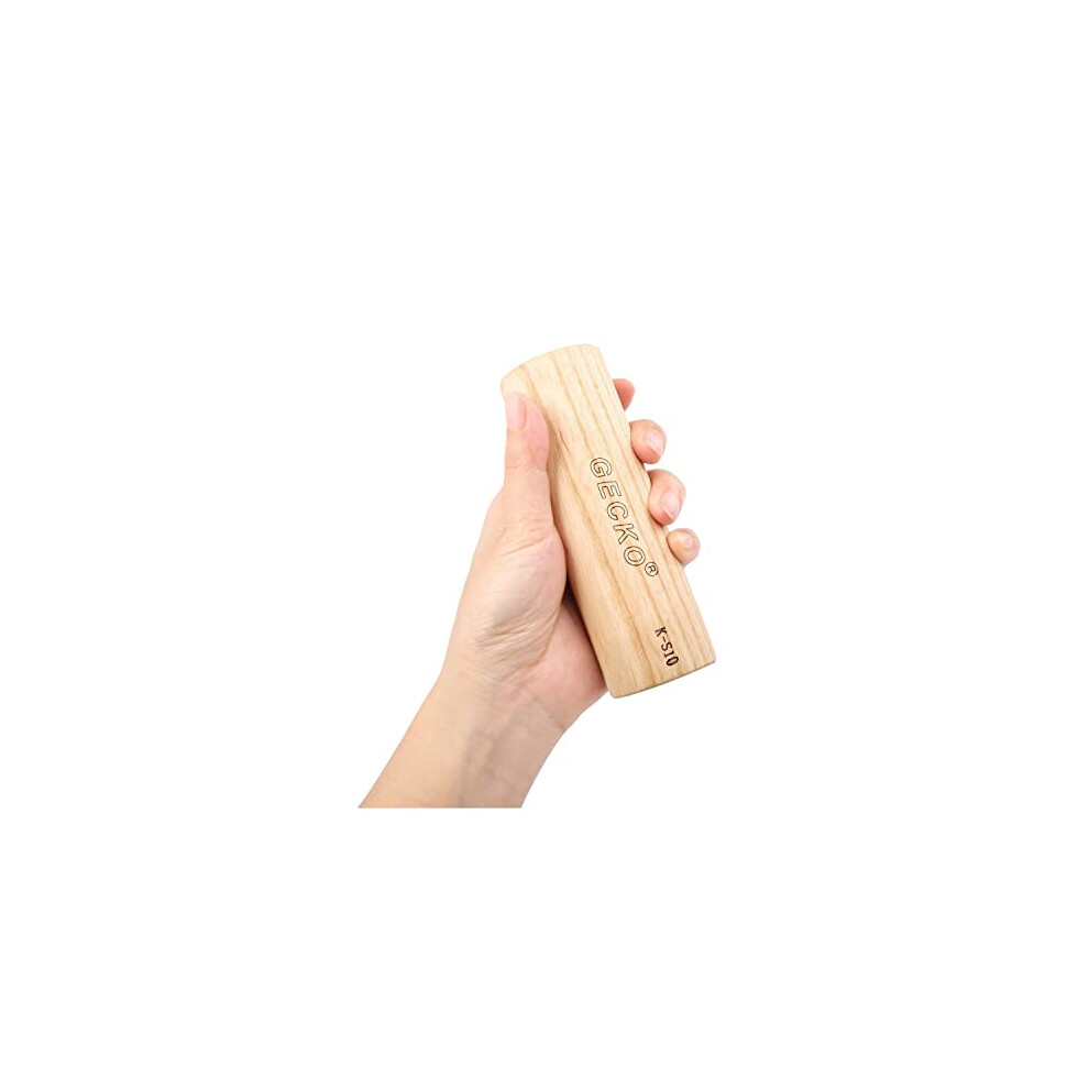 GECKO Maracas Sand Hammer Percussion Shaker Instrument Wooden Natural