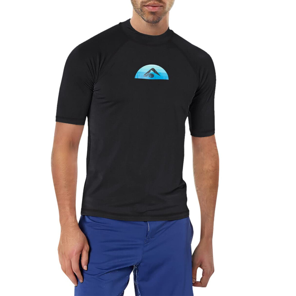 Kanu Surf Men's Mercury UPF 50+ Short Sleeve Sun Protective Rashguard