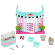 Lil Woodzeez Scoops & Sprinkles Ice Cream Shop Puppenhaus-Spielset mit Mbeln und Zubehr Rollenspiel fr Kinder ab 3 Jahren