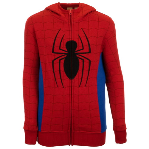 Marvel Hoodie à fermeture éclair Marvel Super Héros pour garçons (Rouge, 7 ans) 1