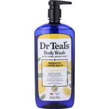 Dr. Teal's, Body Wash cu Sal de Epsom Pur, Balm de Lemn Prebiotic & Uleiuri Esențiale, 24 fl oz (710 ml)