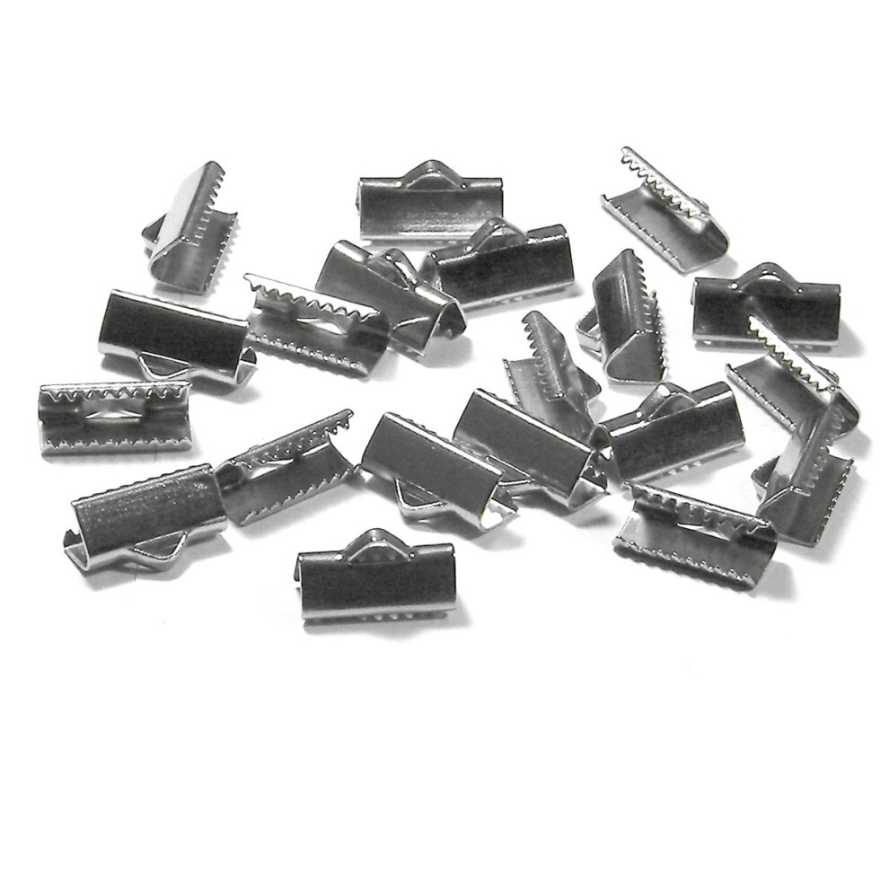 Lot De 20 Embouts Sertir Plats En Acier Inoxydable Chirurgical De Qualit 304 Avec Dents De 13 Mm Et 12 Pouces De Long-image