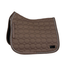 Horze Marquess Quilted Seld Slawd Pad com acabamento de cristal - Walnut - Horse