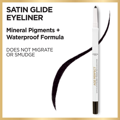 L'Oréal Paris Age Perfect Satin Eyeliner με Ορυκτά Χρώματα, Μαύρο 2