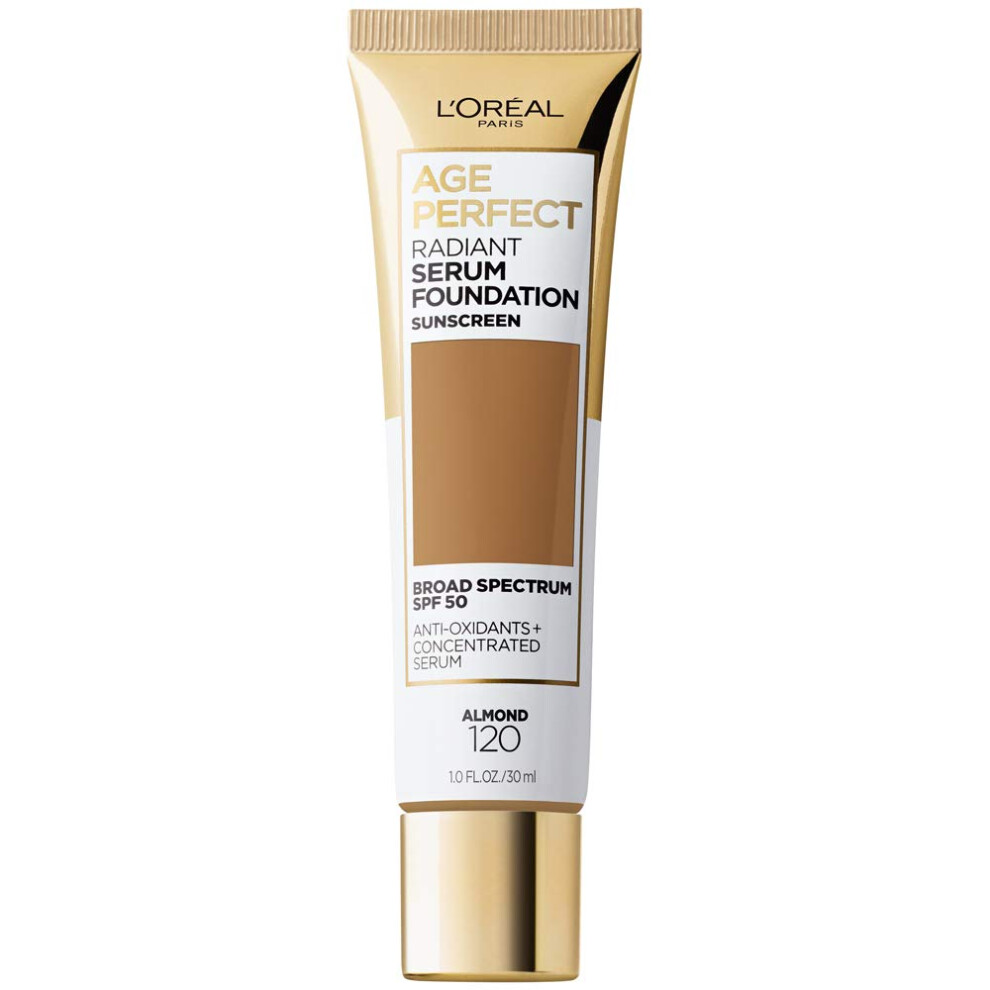 Fond de teint s   rum    clat Age Perfect de L'Or   al Paris avec SPF 50 Amande 1 once