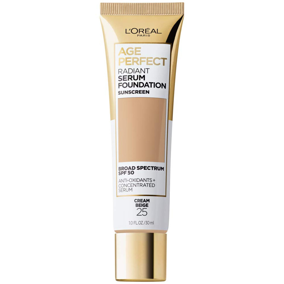 New L’oréal Paris L'oreal Paris Age Perfect Radiant Serum Foundation With Spf 50 Cream 071249408575