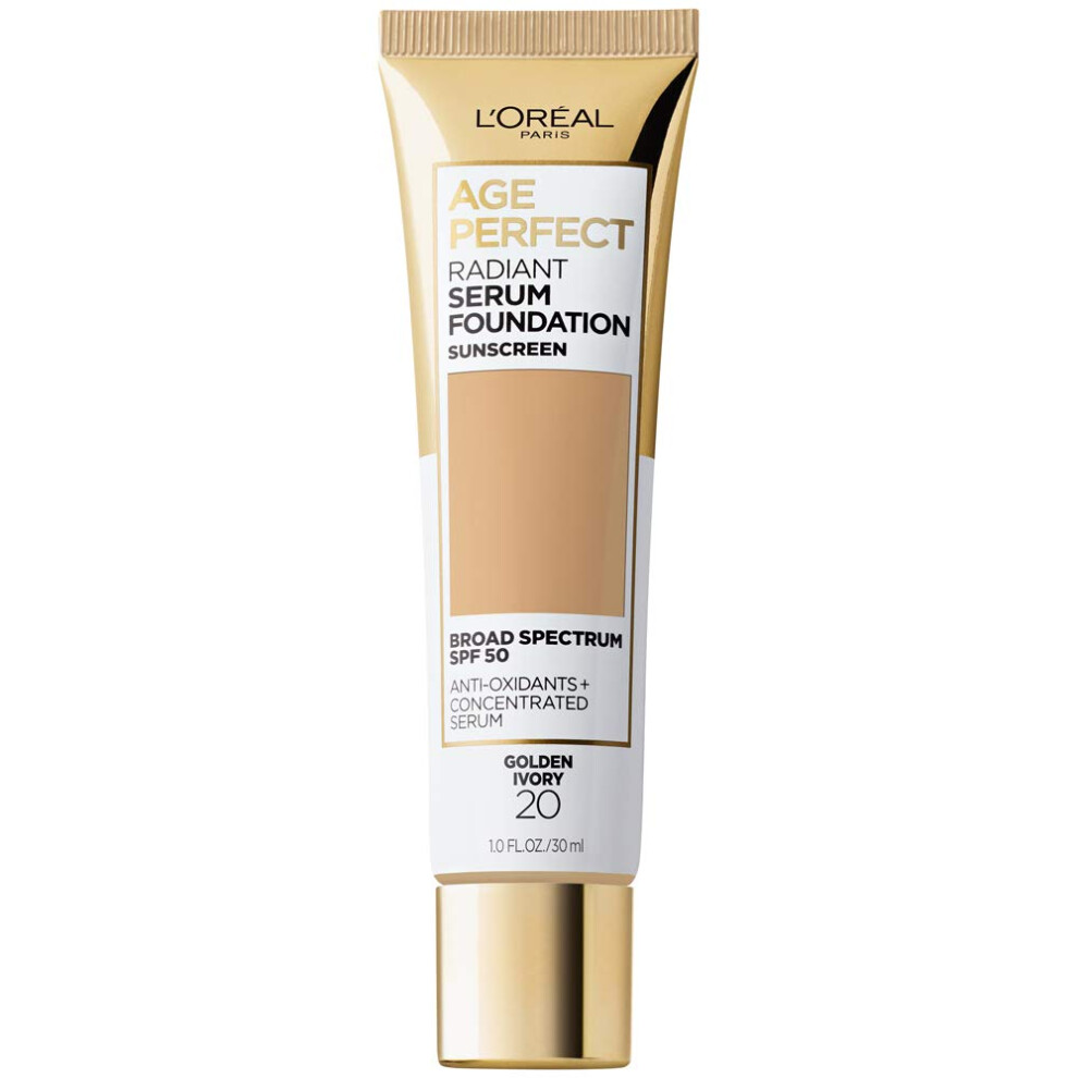 New L’oréal Paris L'oreal Paris Age Perfect Radiant Serum Foundation With Spf 50 Golden 071249408568