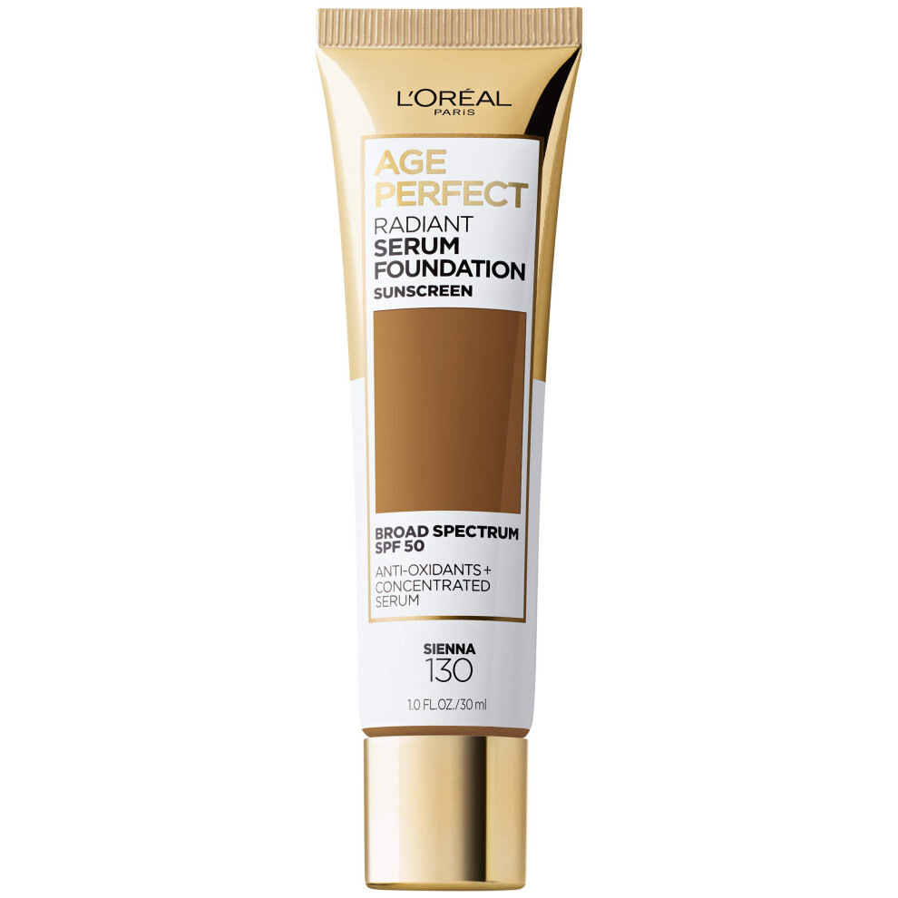 New L’oréal Paris L'oreal Paris Age Perfect Radiant Serum Foundation With Spf 50 Sienna 1 Ounce 071249408780