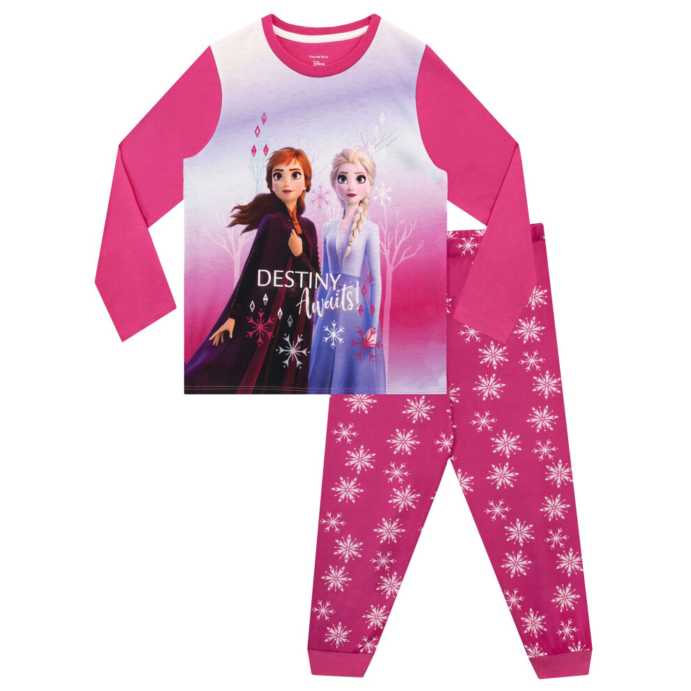 Disney Girls' Pajamas Frozen Pink 10