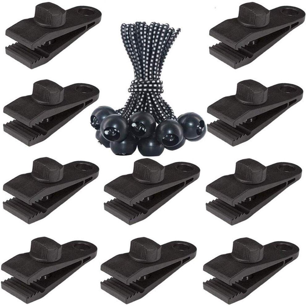 Lot de 20 pinces pour b   ches, fixations robustes pour tente Shark