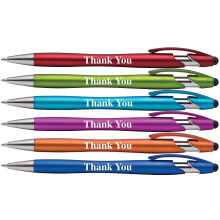""MERCI"" ""stylet cadeau stylis pour tous les appareils a ecran tactile - 2 en 1 stylo combo pour les evenements Parties Appreciation des employes