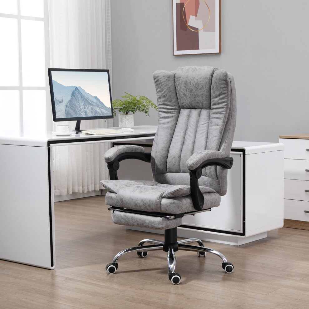 Vinsetto Massage Office Chair 6 Point - Grey - Image 4