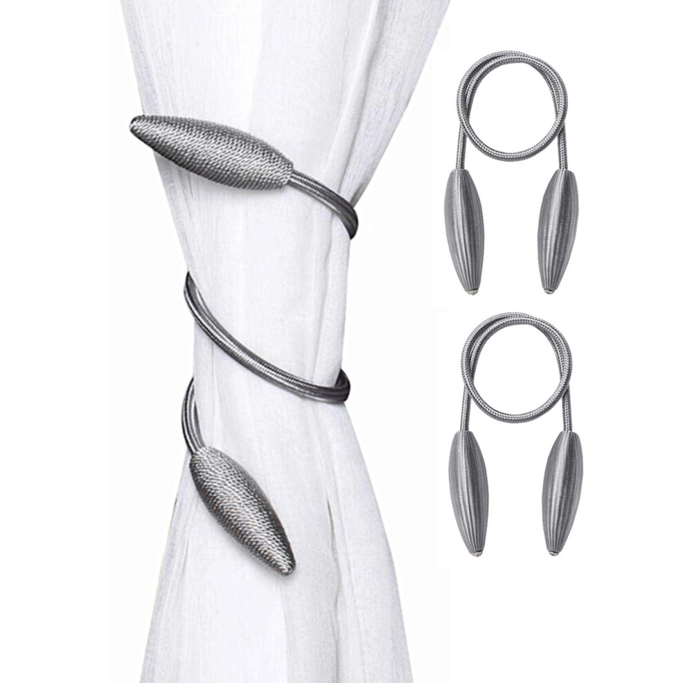Swtool 2-Pack Gordijnhouders Gordijnen Tiebacks Home Decoratieve Raam Gordijn Twist Tiebacks Random Modelling Gordijnhouders Zilver-image