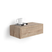 Mobili Fiver  Riccardo Floating nightstand  Oak  17.7"" x 9.8"" x 6.1