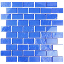 ABOLOS UNBLAN0102-ME Blue 10.13 in. x 10.75 in. Square Textured Glass Mosaic Pool Tile (9.24 sq.ft/Case)