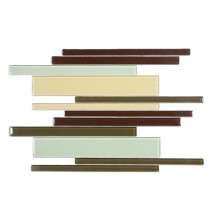 ABOLOS UNBMSCWLN-BB Modern Multi Brown 12 in. x 12 in. Mixed Glossy Glass Mosaic Wall Tile (10 sq.ft/Case)