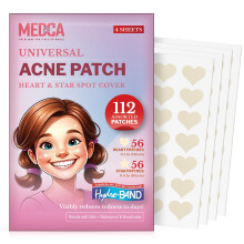 Acne Patches for Face - Hydrocolloid Bandages (112 Count) Pimple Patches for Face in Hearts & Stars  Acne Spot Treatment Care for Face & Skin Spot Pat