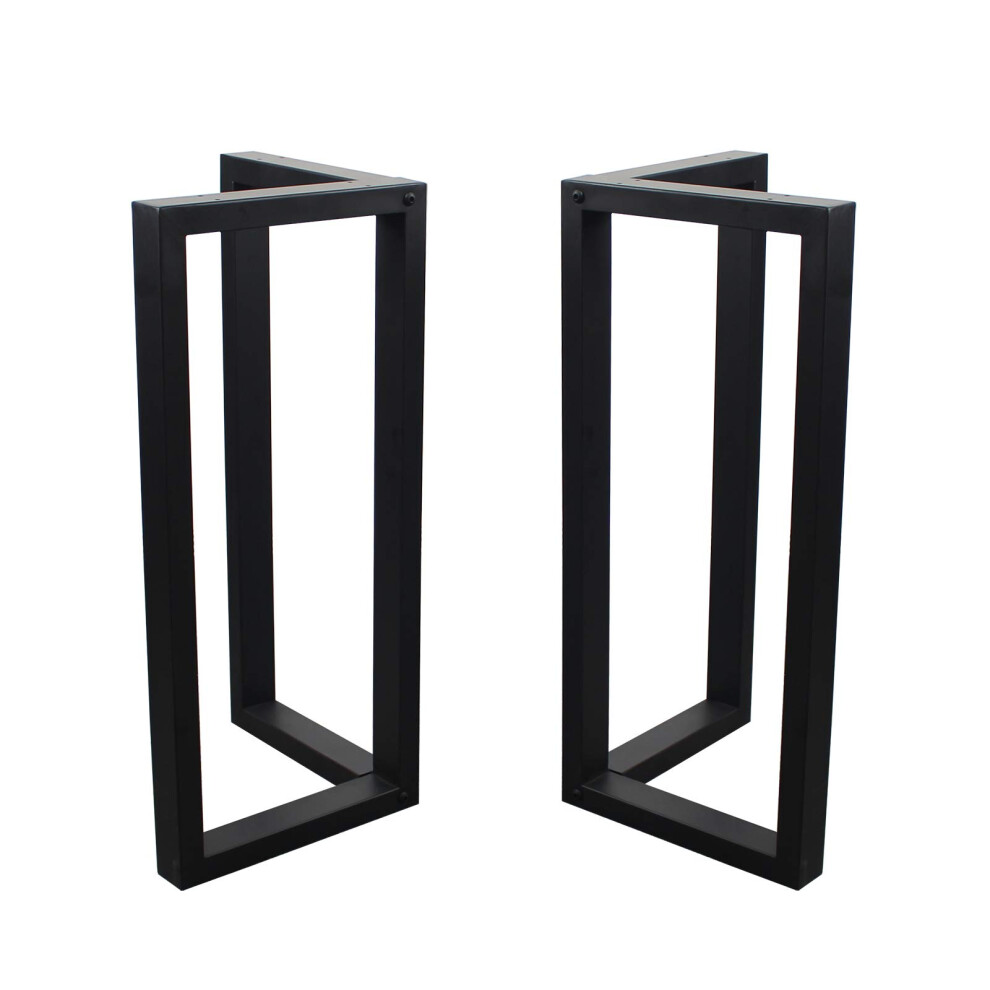 MBQQ Lot de 2 pieds de meuble rustiques en forme de V, pieds de table en m   tal robuste, pieds de table     manger, pieds de banc en fer industriel