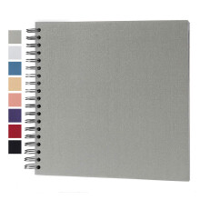 potricher 25,4 x 25,4 cm groes DIY-Scrapbook-Fotoalbum, 80 Seiten, dickes Kraftpapier, blanko, graues Papier, Erinnerungsbuch fr Hochzeit und Jahre