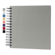 potricher 20,3 x 20,3 cm groes DIY-Scrapbook-Fotoalbum, 80 Seiten, dickes Kraftpapier, blanko, graues Papier, Erinnerungsbuch fr Hochzeit und Jahre