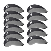 Craftsman Golf 11 kpl/setti Neopreenirautainen pnsuojussarja, jossa suuri numero kaikille merkeille Callaway Ping Taylormade Cobra jne. (harmaa ja