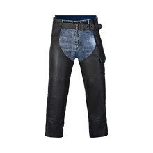 HWK Motorcykellder chaps fr mn och kvinnor svarta motorcykel chaps fr vgutslagsskydd och all-vder komfort cowboy chaps fr Enduro Motorspor