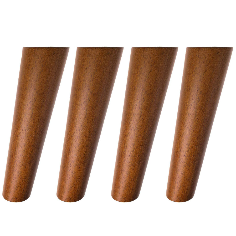Round Solid Wood Furniture Legs Sofa Replacement Legs Perfect For Mid-Century Modern/Great Ikea Hack For Sofa Couch Bed Coffee Table (8 Inches Set 742089531852