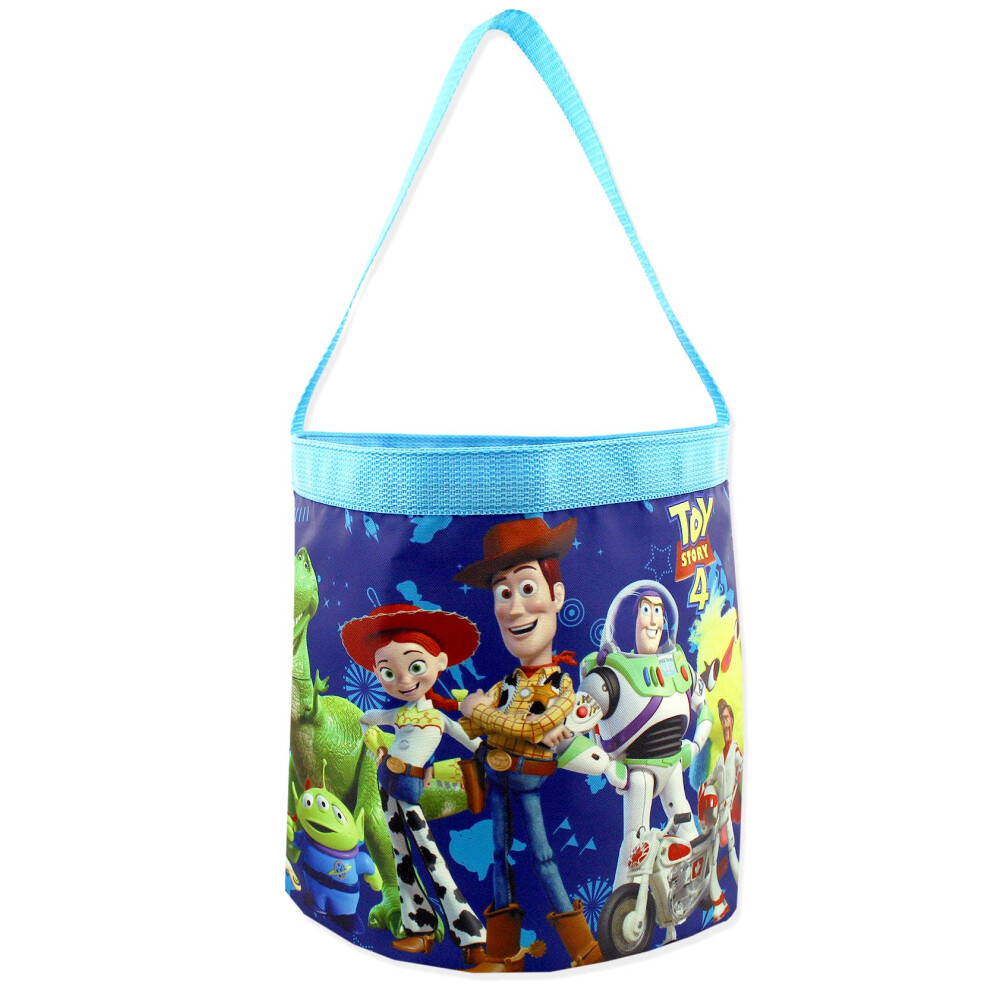 Disney Toy Story 4 Boys Girls Collapsible Nylon Gift Basket Bucket Tote Bag (One Size  Toy Story 4)