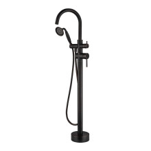 Wowkk Tub Filler Rubinetto per vasca da bagno indipendente in bronzo oliato Pavimento M