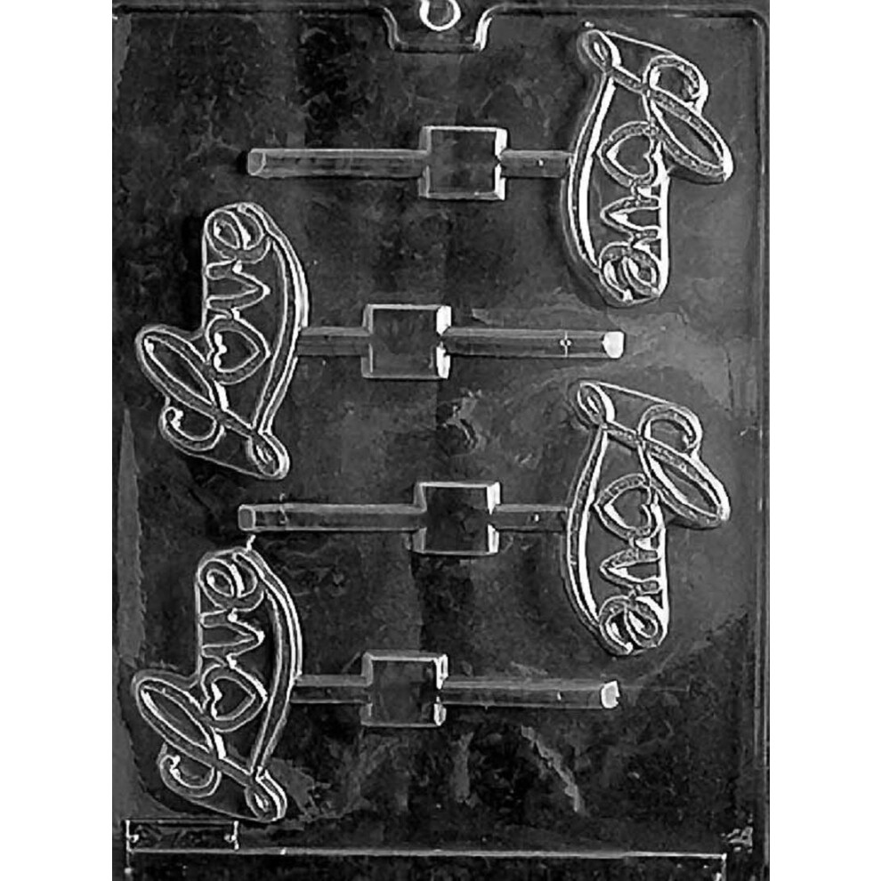 Grandmamas Goodies V077 Stampo Per Sapone Per Caramelle Al Cioccolato Con Lecca-Lecca Love Valentines Day Con Istruzioni Esclusive Per Lo Stampaggio 1-image