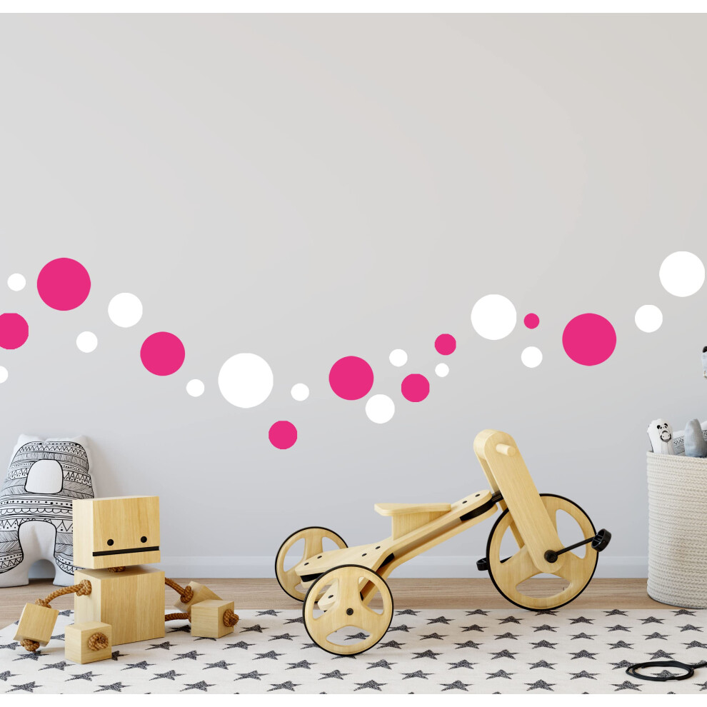 Polka Dot Muurstickers Meisjeskamer Muurdecoratie Stickers Muurstippen Slaapzaal-image