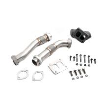 GXP Heavy Duty Stainless Steel Bellowed Up Pipe Kit Compatible with 19941997 OBS Ford 73 Powerstroke Diesel 73L