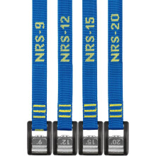 Par de correas de parachoques con hebilla NRS de 12 pies, color azul ic   nico