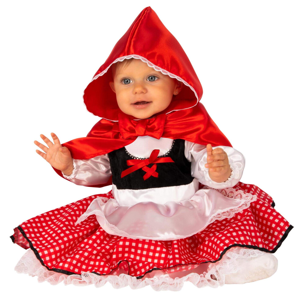 Rubies Costume Da Cappuccetto Per Ragazze, Vestito E Mantello Con Cappuccio, Taglia 1-2 Anni, Per Carnevale, Feste, Halloween-image
