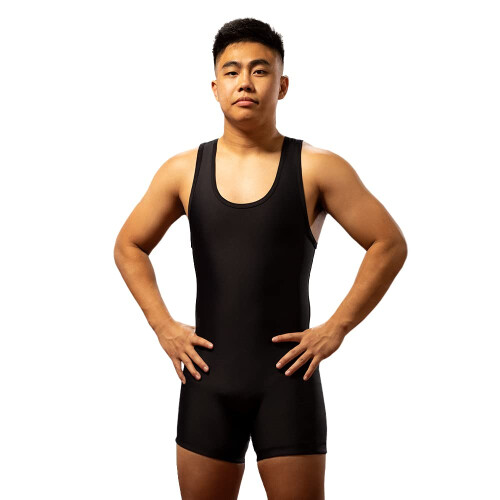 Matman Edge Wrestling Singlet Men Boys Spandex Weightlifting Solid Col