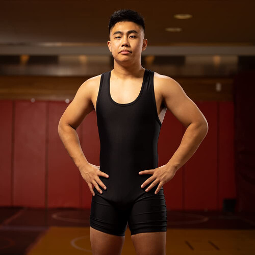 Matman Edge Wrestling Singlet Men Boys Spandex Weightlifting Solid Col 2