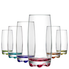 Set di 6 calici da champagne senza stelo lav - Bicchieri da cocktail colorati da 13 oz - Bicchieri da vino in cristallo trasparente per Prosecco