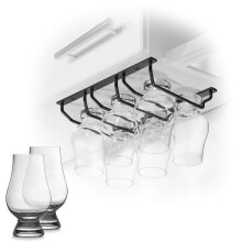 CairnCradle Whiskey Glass Rack - Under Cabinet Whisky Tasting Glasses