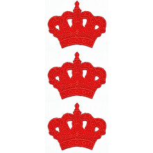 Reglez 3 PCS Mini Small Crown King King Queen Reine Cartoon broderie brodee Iron Badge sur couture sur le logo Patch Jacket Polo T-Shirt Hat Back