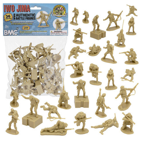 BMC WW2 Iwo Jima Στρατιωτικά Ανθρώπινα Μοντέλα - Ταξινόμηση 36pc Αμερικανών Στρατιωτών