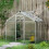 Outsunny Outsunny 6x6ft Aluminium Greenhouse with/ Door Window Galvanised Base PC Panel 1