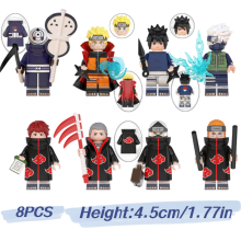 8 Stück Uzumaki Naruto Uchiha Sasuke Mini Figuren Bauklötze DIY Kinder Geschenk Spielzeug