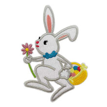Cute-Patch 4"" Osterhase-Kaninchen-Aufnher mit gesticktem Aufnher zum Aufbgeln