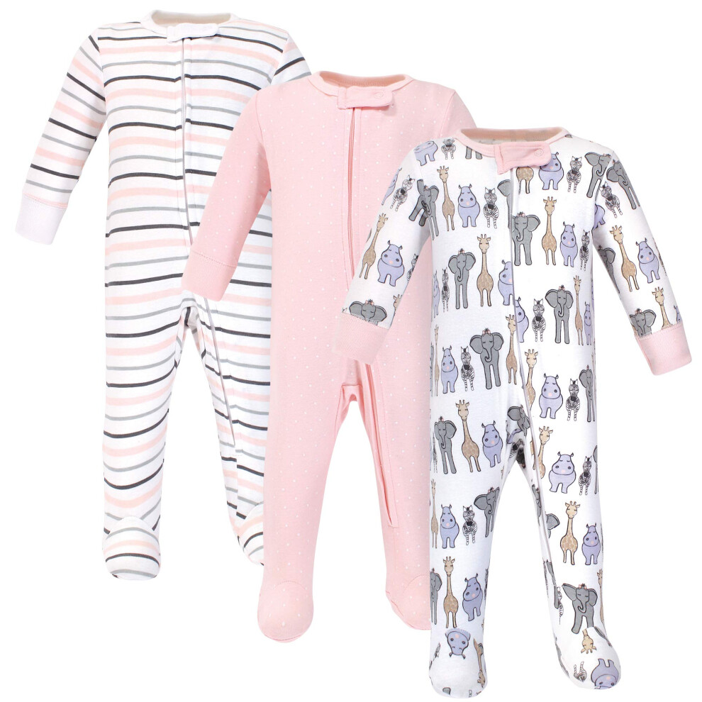 Hudson Baby Pyjama unisexe en coton pour b   b    Rose Safari 6-9 mois