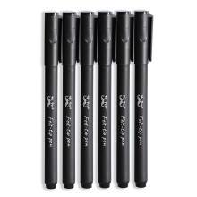 Mr. Pen- Pens, Felt Tip Pens, Black Pens, Pack of 6, Fast Dry, No Smear, Fine Point Pens Black, Black Felt Tip Pens, Bible Journaling Pens, Felt Pens