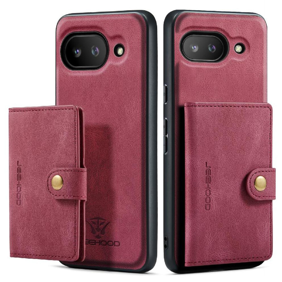 (Red) Case For Google Pixel 9A Magsafe Stand Detachable Magnetic Design Cardholder Red 764490289832