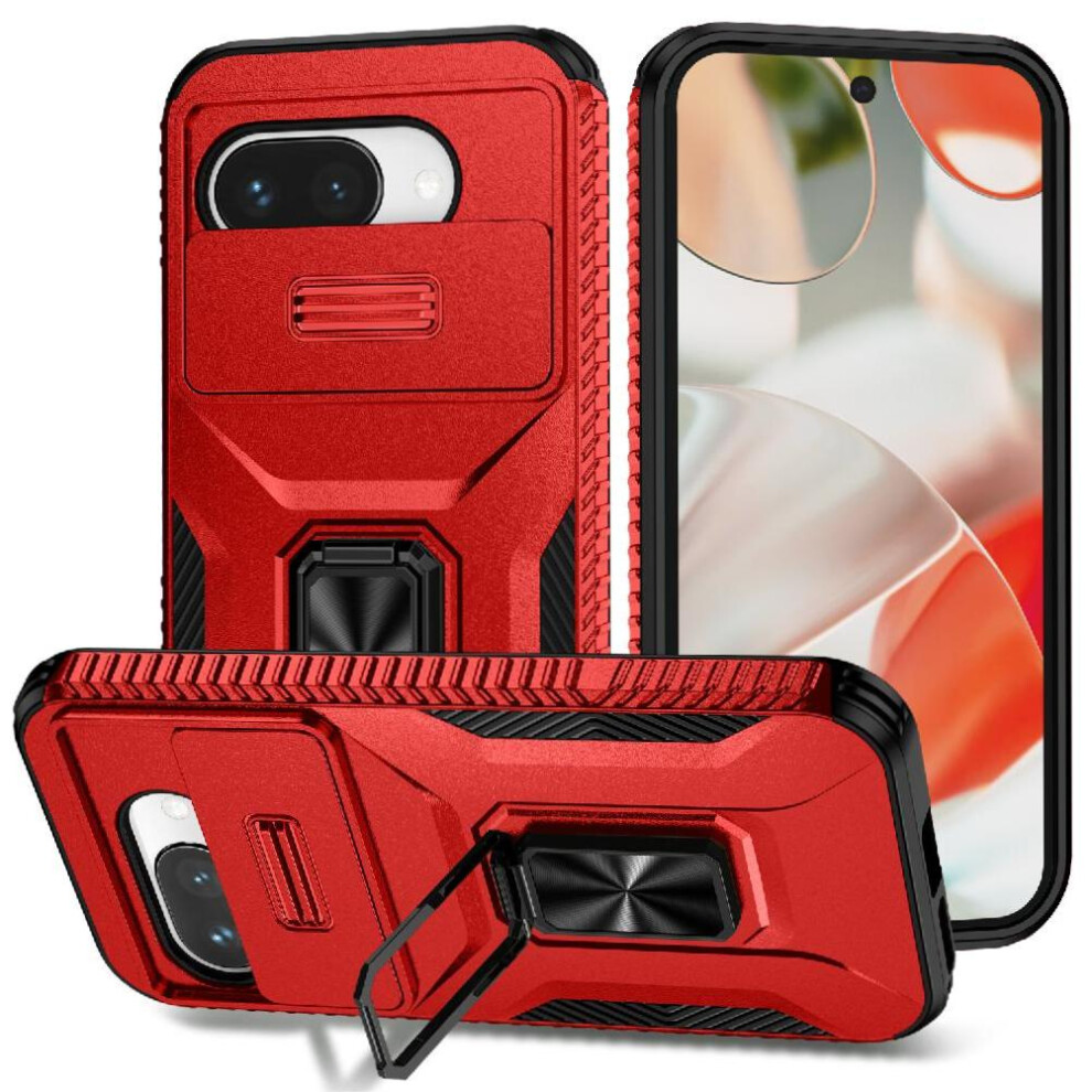 (Red) Case For Google Pixel 9A Shockproof Lens Protection Lightweight Red 764490289986